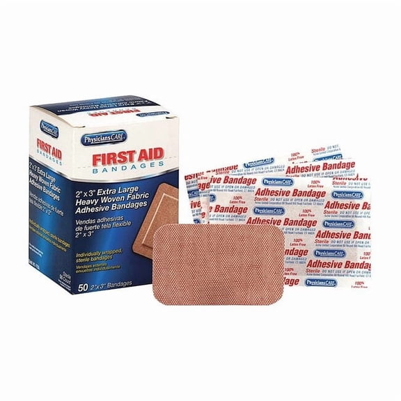 First Aid Only Bandage, Beige, Fabric, Box, PK50 1-750