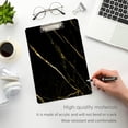 thumbnail image 5 of GZHJMY Black Marble Gold Acrylic Clipboard Letter Size 9" x 12.5" Decorative Clipboard with Low Profile Gold Metal Clip for Office School Student Women Whiteboard Clipboards, 5 of 7