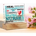 thumbnail image 4 of Inspirational Nurse Appreciation Gift for Birthday Retirement, RN Nurse Desk Decor Nursing Acrylic Desk Plaque Sign with Wood Stand Home Office Desk Sign Keepsake 4x4 Inch, 4 of 6