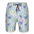 thumbnail image 3 of Fuzoiu Colorful Butterfly Print Men's Beach Shorts,Men's Swim Trunks,Quick Dry Board Shorts with Pockets,Men's Bathing Suits for Surfing, Running, and Casual Wear-3X-Large, 3 of 6