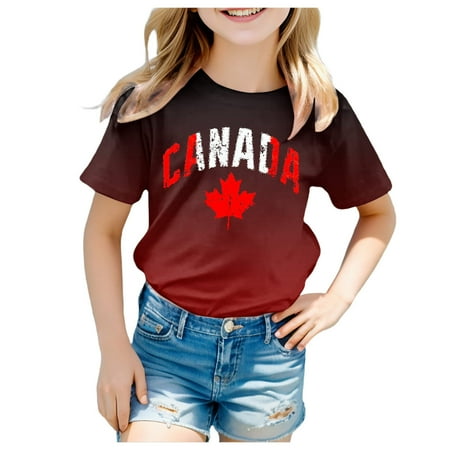 

T Shirts for Girls 14-16 Girls Short Sleeve Tee Summer Crewneck T Shirt Casual Fit Basic Shirts Clothes B- 160