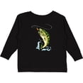 thumbnail image 3 of Inktastic Leaping Bass Fish Boys or Girls Long Sleeve Toddler T-Shirt, 3 of 5