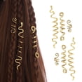 thumbnail image 1 of 6 uds. De cuentas en espiral para el cabello, trenzas de serpiente, rastas, puños de Metal, joyería para el cabello, accesorios para envolver el cabello, Clips de decoración, 1 of 5
