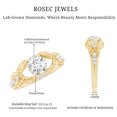 thumbnail image 5 of Rosec Jewels Lab Diamond Engagement Ring - Vintage Inspired Ring - 6 mm - 1 Carat - EF-VS Quality, 10K Yellow Gold, US 6.00, 5 of 8