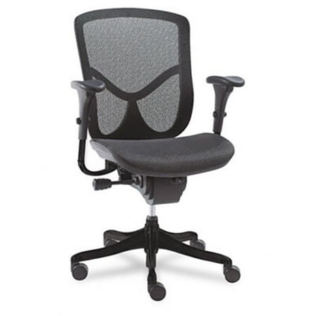 EQ Series Ergonomic Multifunction Mid-Back Mesh Chair  Black