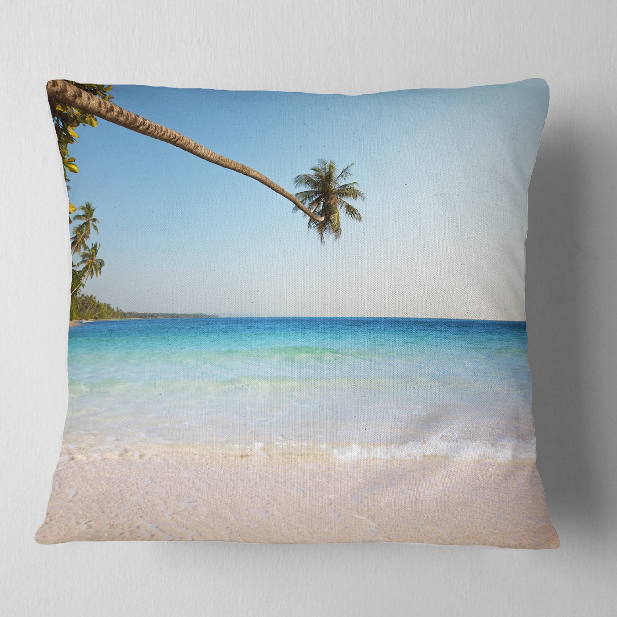 Designart 18" x 18" Brown Polyester Throw Pillow