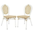 thumbnail image 2 of Flash Furniture Cannes Indoor/Outdoor French Bistro Stacking Chair Natural/White 2/Pack, 2 of 14