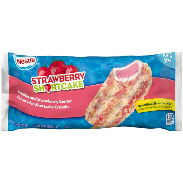 NESTLE Strawberry Shortcake Frozen Dairy Dessert Bar 3.5 fl. oz. Pack ...