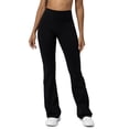 thumbnail image 2 of Pantalones ajustados de baile de pierna ancha, pantalones casuales de cintura alta con realce de cadera, pantalones de yoga deportivos de fitness para mujeres, 2 of 4