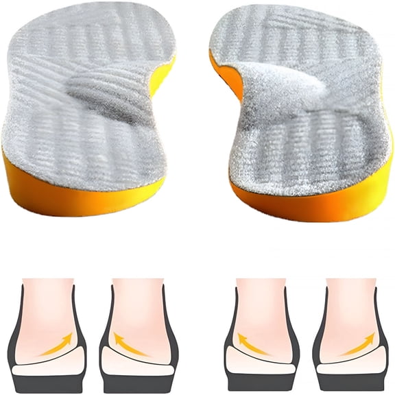Fonmwin Women Men Posture Correcting Orthotic Insoles 4 in 1 Gel Insoles Flat Feet Arch Support Orthopedic Overpronation Supination Plantar Fasciitis Metatarsalgia Valgus Varus Shoe Inserts