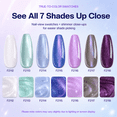 thumbnail image 3 of Morovan Chameleon Holographic Nail Polish Set, 7 Colors Quick Dry with 2 in 1 Base & Top Coat,Blue Pink Purple Green Aurora Shimmer Nail Art Manicure Kit for Women, 3 of 9