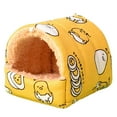 thumbnail image 1 of LYMAYTER Hamster Warm Cute Cartoon Pattern Guinea Pig House Comfortable Hamster Hideout for Small Animals, 1 of 7