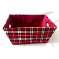 thumbnail image 1 of Rectangular Plaid With Matching Fabric Liner Basket, 1 of 1