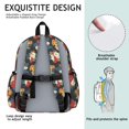 thumbnail image 5 of Pioneer Flower Floral Print Pattern Cute School Backpack with Padded Back and Adjustable Shoulder Straps 13.4"x11"x4.7", 5 of 5