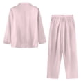 thumbnail image 4 of Suhoaziia Hedgehog Strawberry Pajamas for Women Soft Comfy Long Sleeve Shirt Loose Fitting Crewneck Nightwear with Two Pockets,Home Button Down Loungewear Pjs Daily Wear Size 4XL, 4 of 6