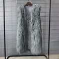 thumbnail image 3 of qolati Womens Faux Furs Vest Jackets Winter Warm Mid-Length Coat Fluffy Shaggys Sleeveless Jacket Fashion Casual Fuzzy Outerwear, 3 of 5