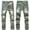 Green, variant on SILVERCELL Childrens Jean Denim Pants Boys’ Ripped Distressed Straight Leg Pant Casual Washed Denim Pants for 5-13 Years Kids Teen