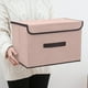 thumbnail image 1 of Cajas de Almacenamiento con Tapa de Lino (Paquete de 2) | Contenedores de Tela Plegables Grandes (36 X 25 X 23 Cm) | Organizadores de Ropa Duraderos de Tela No Tejida con Asas para Ropa, Juguetes, Ro, 1 of 4