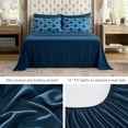 thumbnail image 4 of U by Bedsure King Comforter Set 7 Pieces - Navy Blue Quatrefoil Comforters King Size, Lightweight Bedding Sets for All Season, Bed in a Bag with Comforters, Sheets, Pillowcases & Shams, 4 of 7