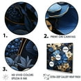 thumbnail image 3 of Designart "Beauty Of Adorned Blue And Gold Violets I" Violets Canvas Art Print, 3 of 7