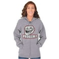 thumbnail image 4 of Troll Face Problem Big Smiley Meme Zip Up Hoodie Men's Women's Brisco Brands L, 4 of 6