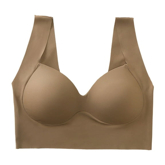 Women Bras Comfortable Adjustable Bra No Underwire Seamless Bra For Women Brown One Size