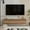 Walnut and Black, variant on HomeStock Contemporary Chic Modern Floating TV Stand Wall Mounted for 80 Inch TV, Oak Entertainment Center and TV Stands for Living Room or Bedroom, Entertainment Center for 65 inch TV-Color:Black Oak