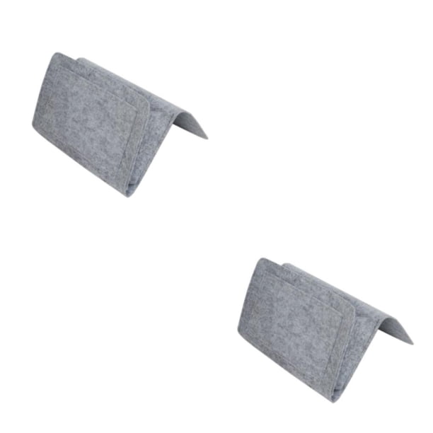 Inteprter Bolsa de almacenamiento para colgar, bolsas de fieltro nórdico, para tableta, teléfono móvil, Caddy, suministro de saco, accesorio Gris claro Pequeño 2piezas