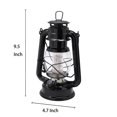 thumbnail image 2 of YAKii Vintage LED Hurricane Lantern - 12LED Dimmer,Cold White Battery Operated Indoor/Out Camping Light, Black, 2 of 7