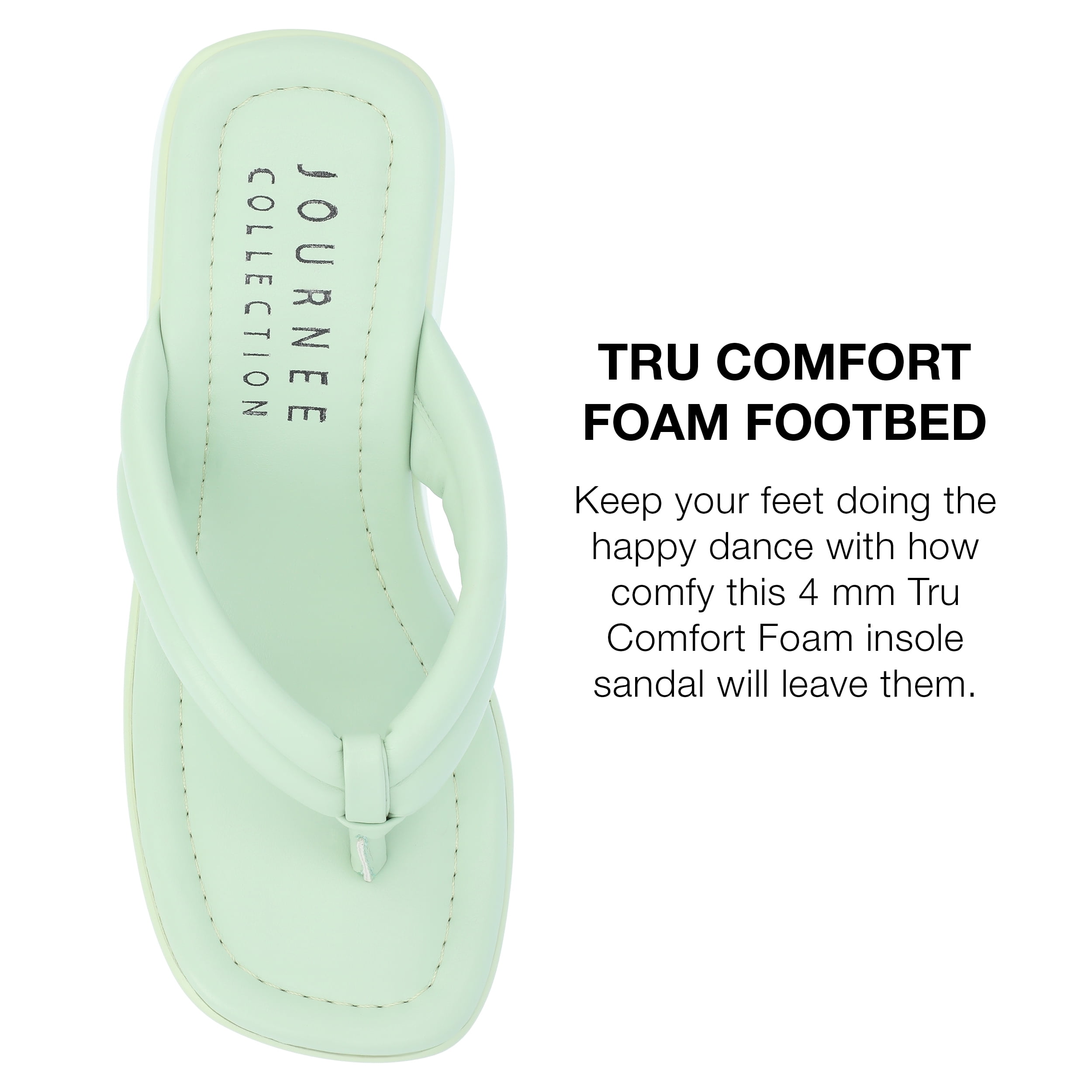 Journee Collection Womens Shareene Tru Comfort Foam Slip On Platform Wedge Sandals