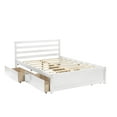 thumbnail image 4 of BTMWAY Platform Full Bed Frame, Wood Full Size Platform Bed Frame with Headboard, 4 Storage Drawers, Bed Frame Full Size for Bedroom Apartment, No Box Spring Needed, White, 4 of 8