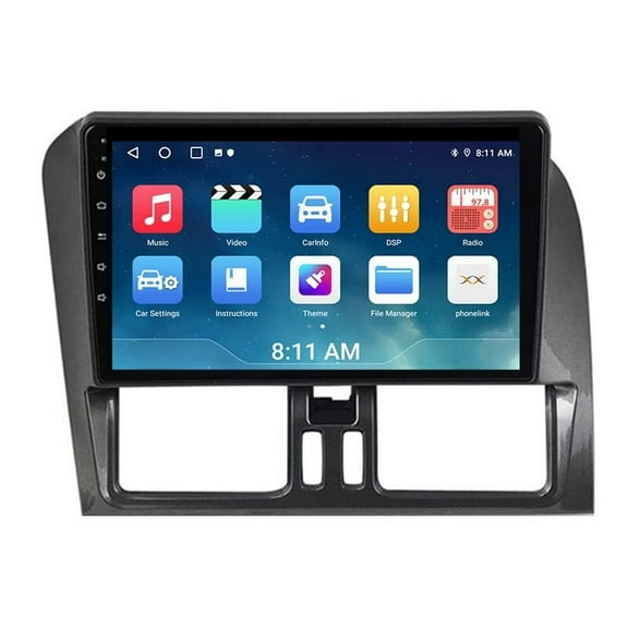 Torovo Android Car Stereo for Volvo XC60 2009-2012 2 Din Radio GPS Navigation IPS Touch Screen Multimedia Player Support 4G Carplay SWC Wifi Mirror Link DSP BT(Size:4 core wifi 1G 16G)