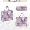 thumbnail image 6 of FORMRS Womens Corduroy Tote Bag Crossbody Shoulder Handbag with Pocket, Pastel Purple Marble Pattern, 6 of 7