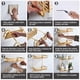 thumbnail image 5 of Estante de ducha de acero inoxidable, adhesivo fuerte que garantiza una sujeción segura para su organizador de baño, instalación sin perforaciones que preserva la integridad de la pared, dorado, 5 of 5