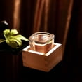 thumbnail image 5 of KAKOWELY Japanese Style Sake Wooden Box Creative Sake Cup Holder Small Cake Container,3.15"X3.15"X1.97", 5 of 5