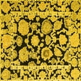 thumbnail image 1 of Ahgly Company Indoor Square Abstract Yellow Modern Area Rugs, 5' Square, 1 of 4