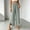 Mint Green, variant on Capri Pants for Women Solid Color Casual Trousers Elastic Waist Pants with Side Slit Curved Hem and Functional Pockets Mint Green L