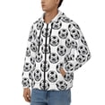 thumbnail image 3 of Naloa Happy Soccer Men’s Hoodies, Zip up Hoodie, Sweatshirts,Hoodies for Men Sizes S-3XL-Small, 3 of 5