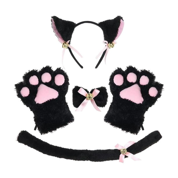 Disfraz de gato Hugo Traje de juego de cosplay Negro para Adultos