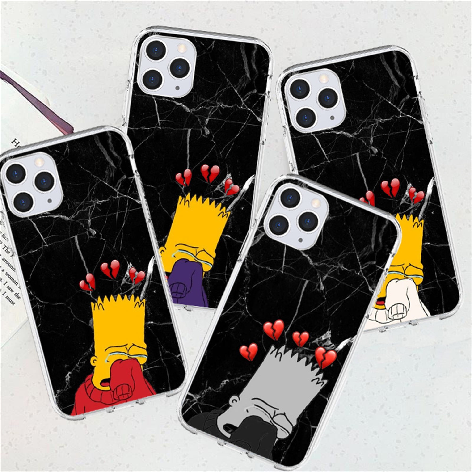 Simpsons Heart Broken Marble Print Soft Ultra Thin Phone Case For Iphone 13 Pro 13 12mini 12 Pro Max 11 Pro Xs Max Xr X 6 6s Plus 7 8 Plus Cover Walmart Com