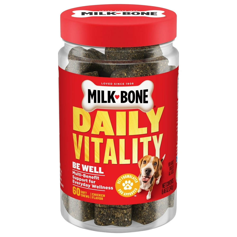 MilkBone Daily Vitality Dog Supplement, 60 Soft Chews