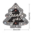 thumbnail image 7 of Stylish Metal Hanging Christmas Tree Wind Spinner - Festive Garden Decor with Colorful Handwritten ' Thank You ' Design, 7 of 7