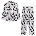 thumbnail image 4 of Renewold Cute Pandas Graphic Button Pajama Set Warmth Winter Tee Top & Elastic Waist Sweatpants for Women 2 Pieces Casual Indoor Loungewear Lightweight Crew Neck Pjs Nightwear Size M, 4 of 6