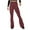 Brick Red, variant on Kureaily Women's Flare Leggings Fold Over Yoga Pants Workout Gym Pants With Pockets Bootcut Bottom Leggings Pant Straight Leg Pant