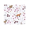 thumbnail image 3 of Hudson Baby Infant Girl Cotton Flannel Receiving Blankets, Woodland Floral, One Size, 3 of 6
