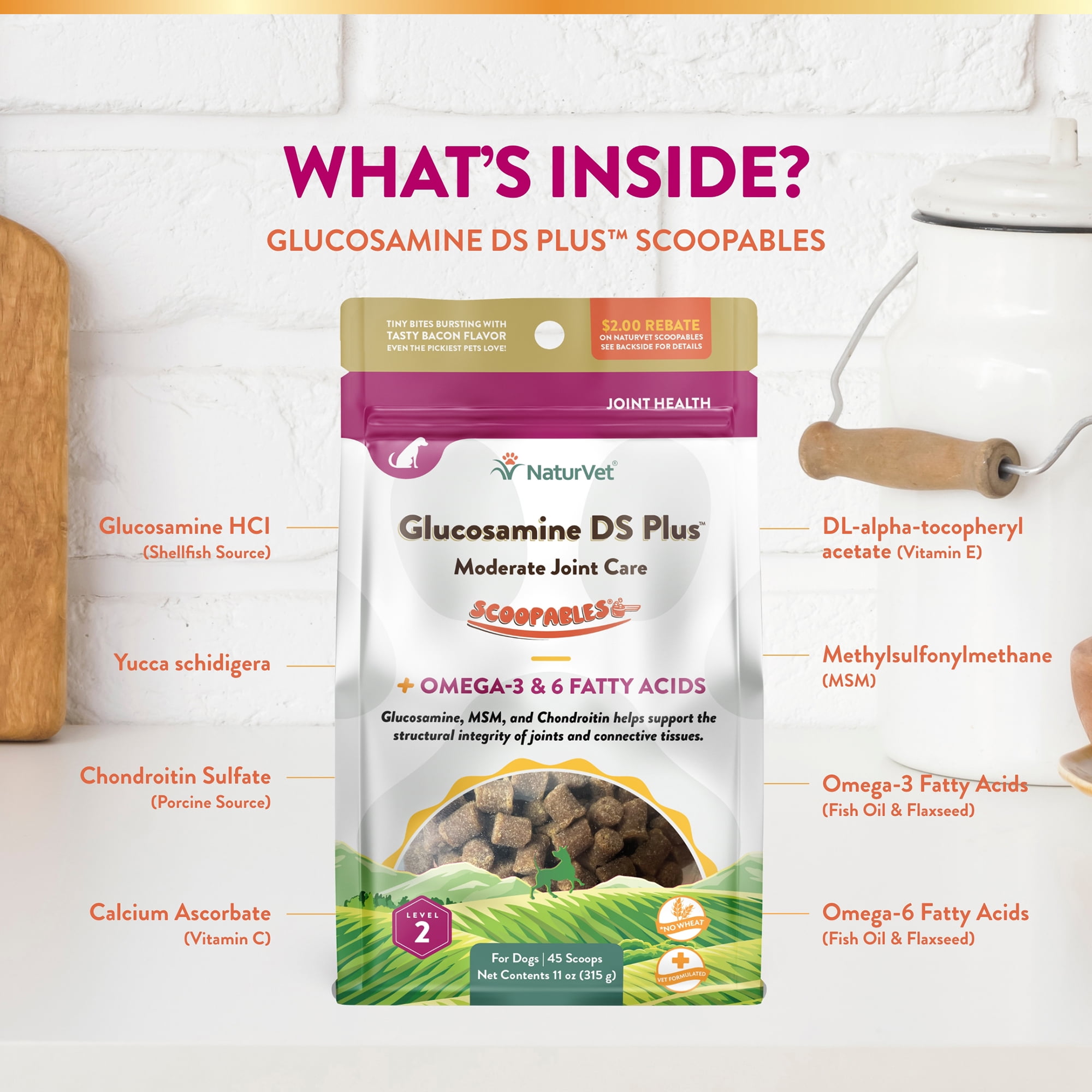 NaturVet Scoopables Glucosamine DS Plus Dog Supplements