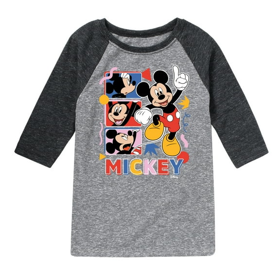Disney - Mickey Tribute Panels - Toddler & Youth Raglan Graphic T-Shirt