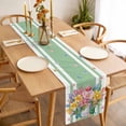 thumbnail image 3 of Table Runner 72 Inches Long for Kitchen Dining, Watercolor Floral Dresser Scarf Farmhouse, Dining Table Decorations for Wedding/Parties, Spring Flowers Butterflies Leaves Green 14 x 72 In, 3 of 8