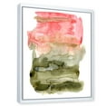 thumbnail image 3 of Designart 'Red Pink and Green Abstract Clouds' Modern Framed Canvas Wall Art Print, 3 of 5