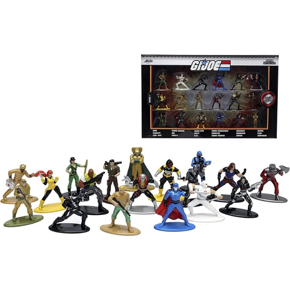 Jada Toys Nano Metalfigs G.I. Joe 1.65 inch Diecast Metal Figures Pack, 18 Pieces